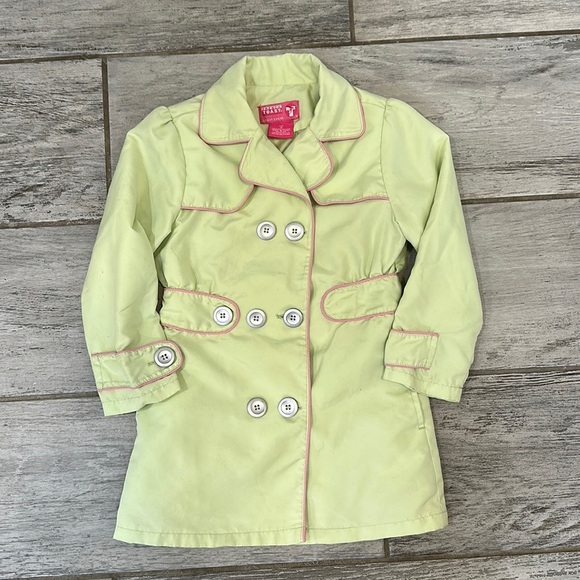 French Toast Spring Lime Green Jacket with Pink Piping Size 4T - Picture 1 of 1